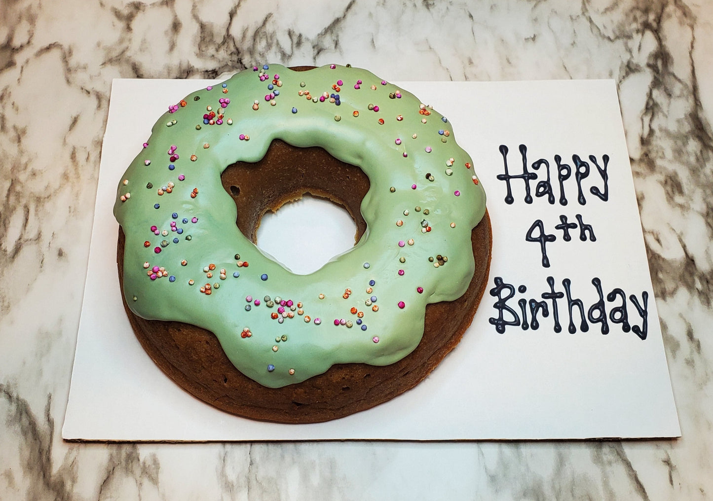 Giant Donut Dog Cake